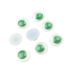Wiggle Eyes for Decorations, DIY Crafts Handmade Accessories, green 8 mm - 50 pieces