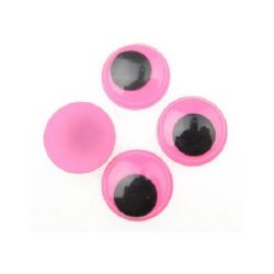 Wiggle Eyes for Decorations, DIY Crafts Handmade Accessories, pink base 20 mm - 20 piecesΣκουλαρίκια βαμμένα