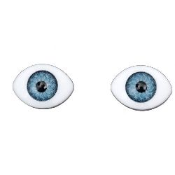 Realistic Blue Eyes for DIY Dolls and Toys / 14x10x5 mm - 10 pieces