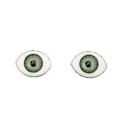 Ochi 13x10x5 mm verde -10 bucăți