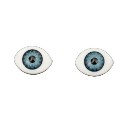 Gray Blue Human Inspired Glass Eyes On Wire Pin Posts For Needle...