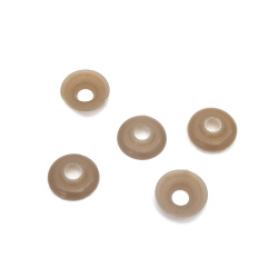 Bază din plastic gri-maro 19x4 mm gaură 5 mm - 20 bucăți