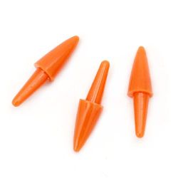 Конус за нос 12x5 мм цвят оранжев с пиронче 10 мм -10 броя