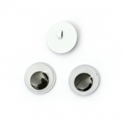 Wiggle Eyes for sewing  DIY Crafts Handmade Accessories 10 mm type button - 20 pieces