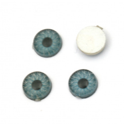 Resin Eyes for Decorations, DIY Crafts Handmade Accessories, 6x1.5 mm blue - 10 pieces