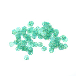 Non disponibile online. Puoi anche acquistare nei negozi EM ART e al +359 884 000 893 Paillettes rotonde piatte, 6 mm, glitter verde arcobaleno - 20 grammi