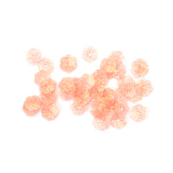 Non disponibile online. Puoi anche acquistare nei negozi EM ART e al +359 884 000 893 Paillettes a forma di campana 10x1,5 mm, pesca brillante con glitter arcobaleno, 20 g