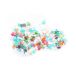 Elemente decorative în formă de umbrelă curcubeu, multicolore, 4x5 mm, 20 g, asortate