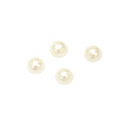 Emisferă perlă pentru cusut crem color 6 mm -100 bucăți