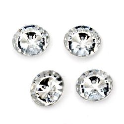 Acrylic Rhinestone, Hot-Fix Decoration, Clothes, DIY, Craft, Jewelry Making  10x4 mm round transparent faceted -20 pieces