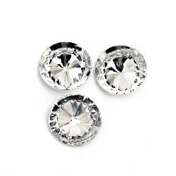Acrylic Rhinestone, Hot-Fix Decoration, Clothes, DIY, Craft, Jewelry Making  12x4 mm round transparent faceted -20 pieces