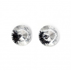 Acrylic Rhinestone, Hot-Fix Decoration, Clothes, DIY, Craft, Jewelry Making  25x8 mm round transparent faceted -5 pieces