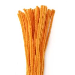 Телени пръчки цвят светло оранжев -30 см -10 броя