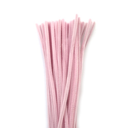 Elegant Pastel Powder Pink Wire Sticks, 30 cm, Pack of 10 – Perfect for Delicate Crafts, Floral Arrangements, and Romantic Decorations