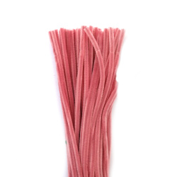 Tije de sârmă roz deschis, culoare pastel - 30 cm - 10 bucăți