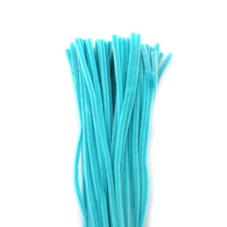 Tije de sârmă albastru deschis, culoare pastel - 30 cm - 10 bucăți