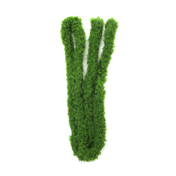 Sârmă tip tijă cu chenilă pufoasă, culoare verde 20 mm - 1 metru