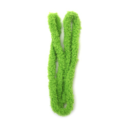 Tijă de sârmă cu aspect chenilă pufoasă, culoare verde deschis, 20 mm - 1 metru
