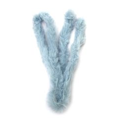 Sârmă moale cu material sintetic pufos, culoare albastru deschis, 20 mm - 1 metru