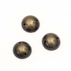 Emisfera perlată pentru cusut 10 mm culoare bronz -50 bucăți