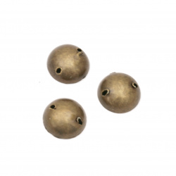 Sew On Hemisphere Bead for Clothing Decoration / 12 mm / Bronze - 25 pieces