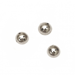 Bead hemisphere for sewing 6 mm color silver - 50 pieces