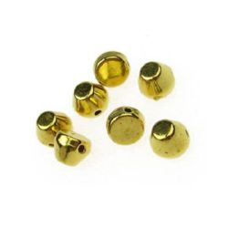 Sewing bead 6x4x5 mm gold color -50 pieces