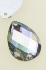Sew On Acrylic Rhinestone, DIY Clothes, Decoration 13x18 mm drop white transparent arc faceted -10 pieces