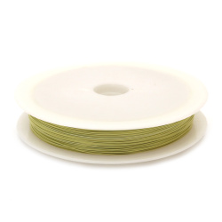 Jewelry Steel Cord / 0.38 mm / Pale Yellow - 25 meters
