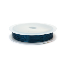Copper wire 0.4 mm blue ~ 10 meters dark