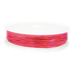 Sârmă de cupru 0,4 mm culoare roz ~12 metri 