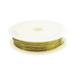 Gold Tone Jewelry Copper Wire / 0.8 mm ~ 2 meters