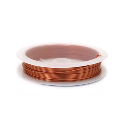 Copper wire 0.6 mm chocolate color ~ 6 meters