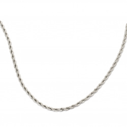 STEEL Chain, Round Braid / 5 mm / Silver - 1 meter
