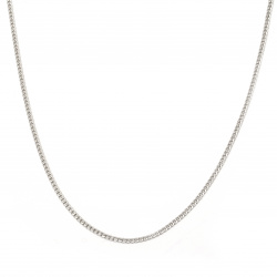 Steel Chain, 3x1 mm, Flat Braid, Silver Color - 1 meter