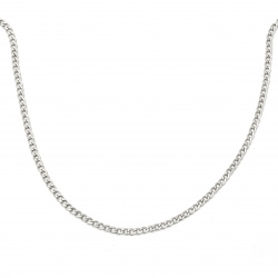 STEEL Chain, Flat Braid / 4x1.5 mm / Silver -1 meter