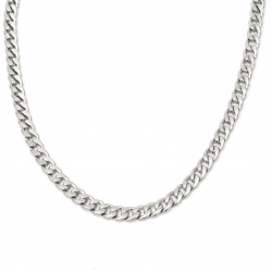 STEEL Chain, Flat Braid / 10x3 mm / Silver - 1 meter