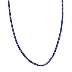 Chain, 3x2.2x0.6 mm, Blue Color - 1 meter