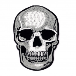 Fabric Sticker 70x100 mm Embroidered skull