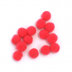 Electric Pink Pom Poms for Craft Projects and Decoration / 6 mm  - 50 pieces
