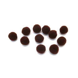 Pom-pom-uri maro moi 15 mm – Set de 50 pentru hobby creativ, decorațiuni și proiecte DIY de toamnă