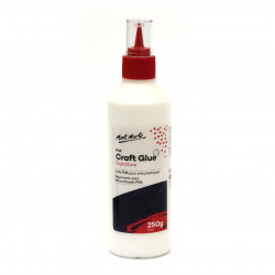 PVA Craft Mont Marte Adhesive Glue with Thin Applicator Transparent After Drying -250 grams