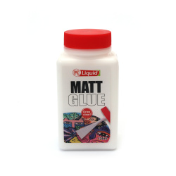 Matte Glue – 124 ml – Ideal for Decoupage, Crafts, Paper, Fabric & DIY Projects – Smooth, Non-Gloss Finish