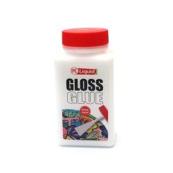 Premium Gloss Glue – 124 ml – Fast-Drying, Clear & Glossy Adhesive Perfect for Decoupage, Paper Art, Fabric and Decorative Projects