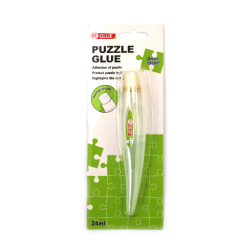 Puzzle Glue with Sponge Applicator, 24 ml – Perfect for Preserving, Sealing, and Displaying Completed Puzzles
