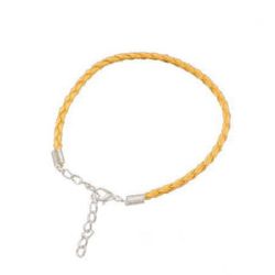 Imitation bracelet leather 200x3 mm yellow