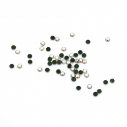 Adhesive Glass Gems, 3mm, Faceted Transparent Rainbow, ~130 Pieces - 2g Pack