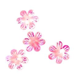 Paiete floare 32 mm relief curcubeu roz - 20 grame
