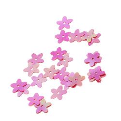 Sequins flower 10 mm red rainbow -20 grams