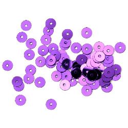 Paiete rotunde plate 5 mm violet - 20 grame